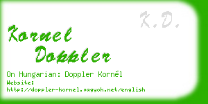 kornel doppler business card