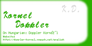 kornel doppler business card